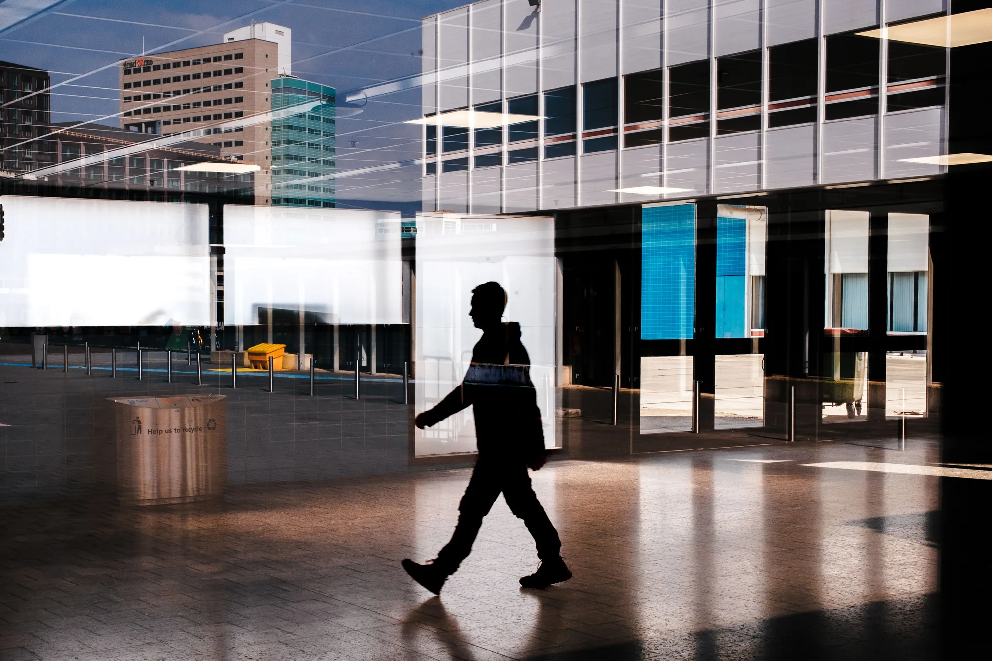 City square, single walker